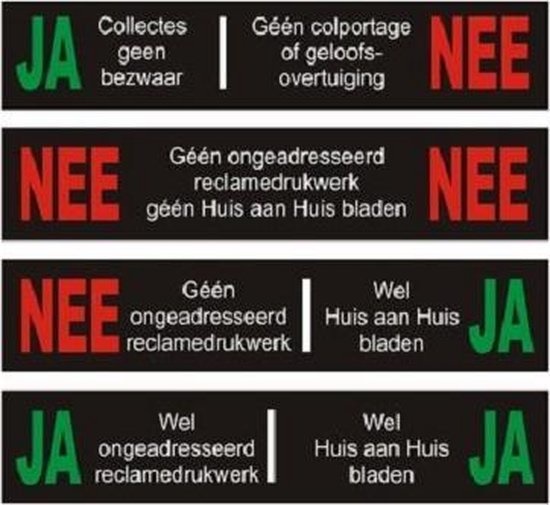 Oud papier: Ja/Ja of Nee/Nee